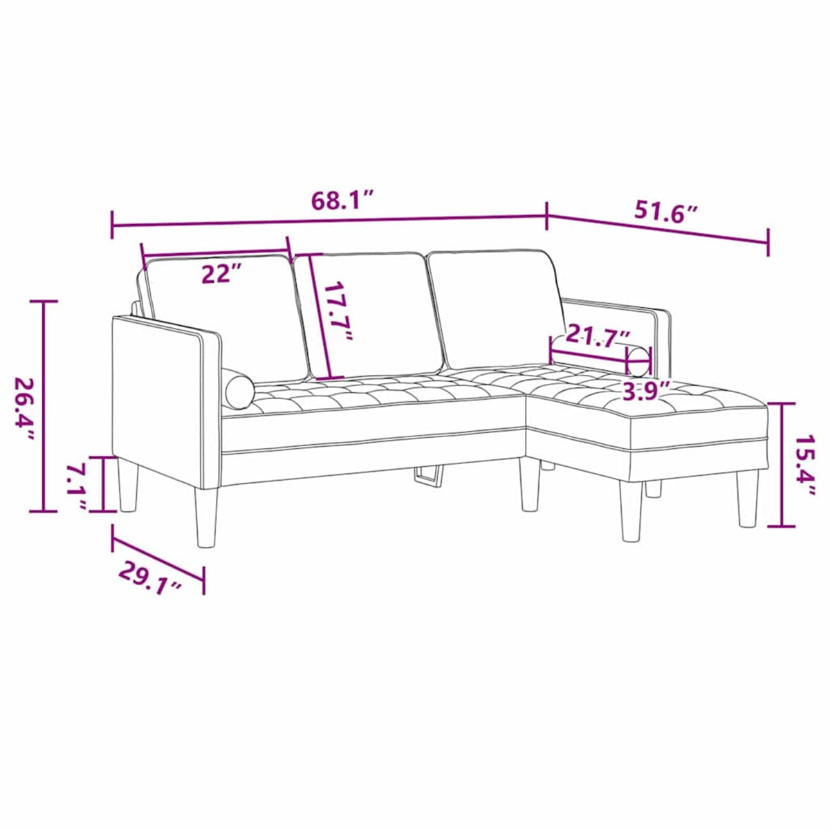 Set sofe 2 pcs Oblačnosiva 173 x 131 x 67 cm Poliester