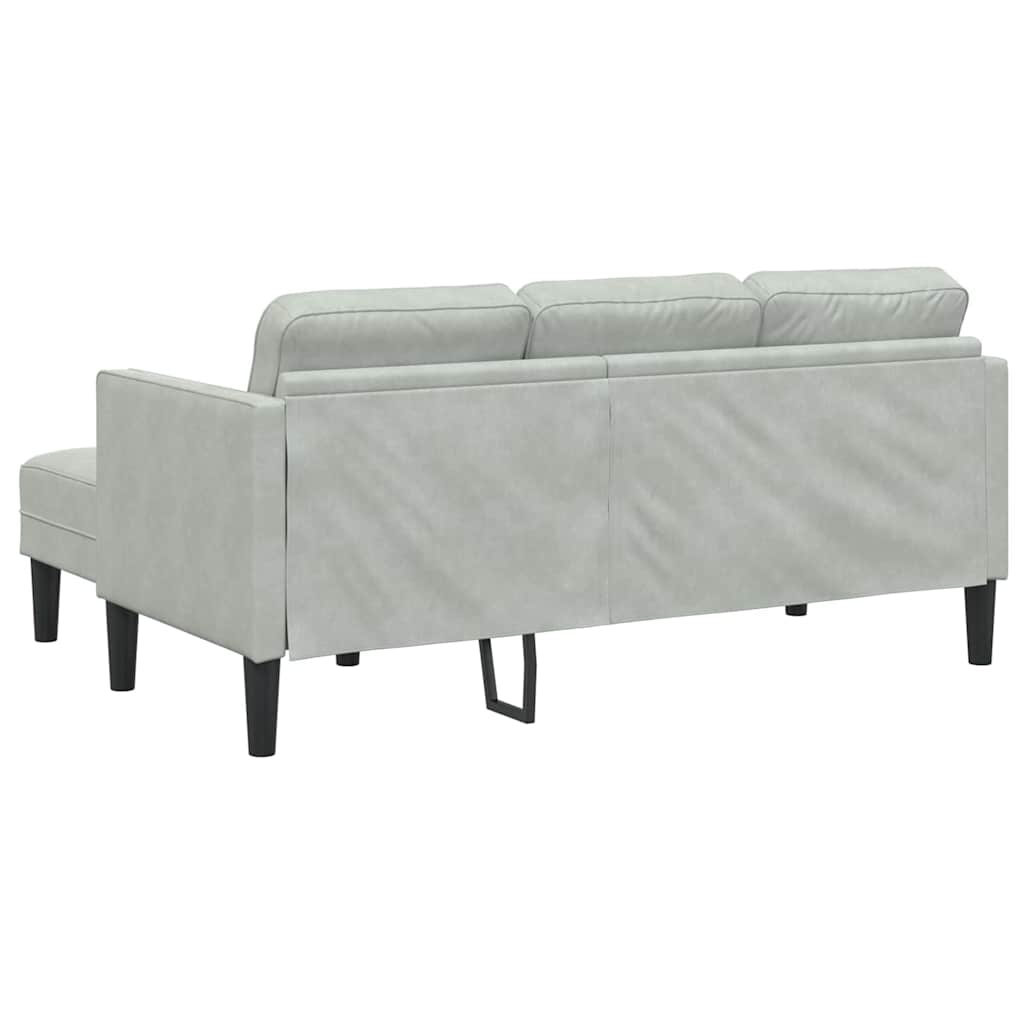 Set sofe s jastukom 2 pcs Svijetlo siva Poliester