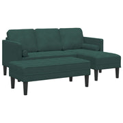 Set sofe s jastukom 2 pcs Tamnozelena Poliester