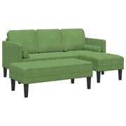 Set sofe s jastukom 2 pcs Svijetlo zelena Poliester