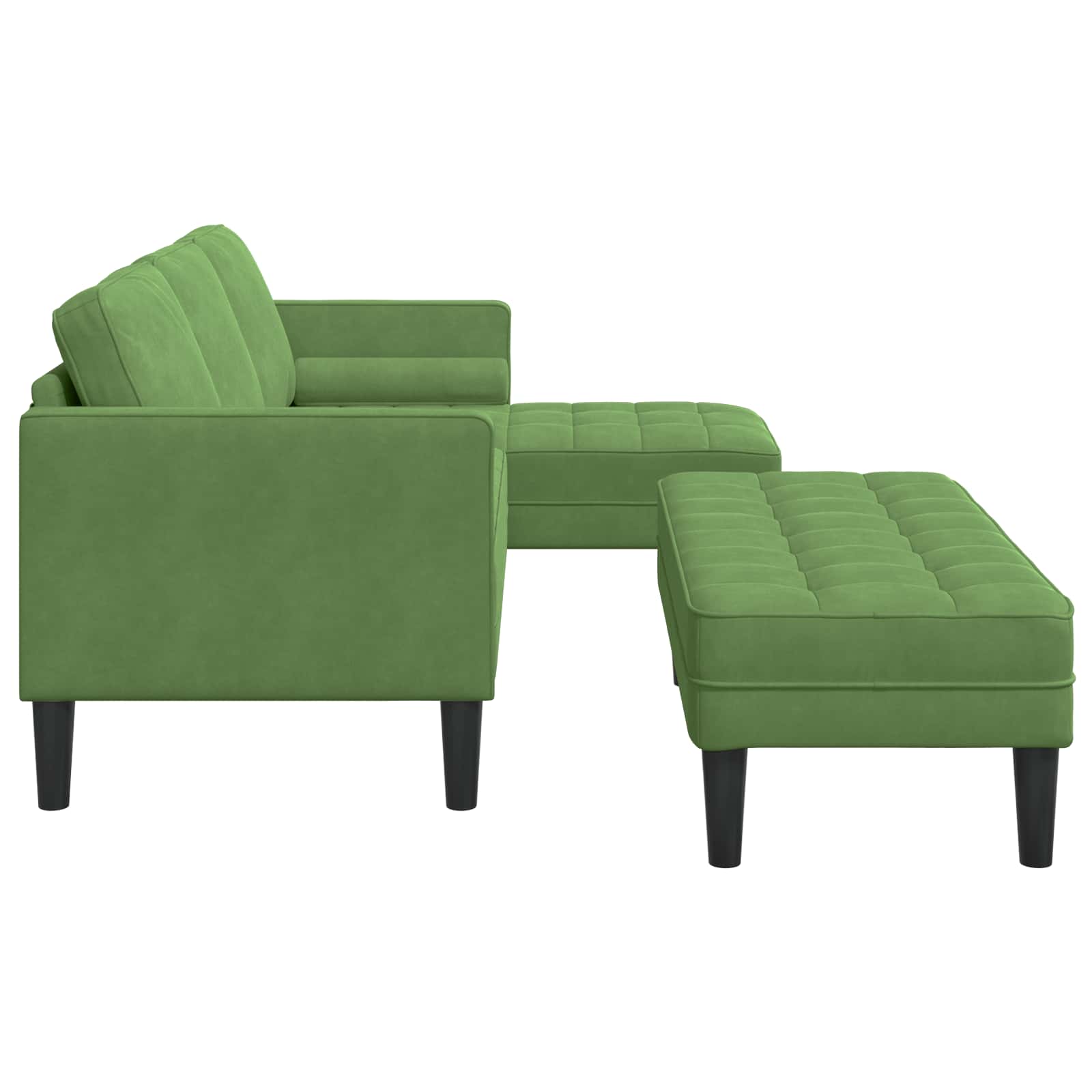 Set sofe s jastukom 2 pcs Svijetlo zelena Poliester