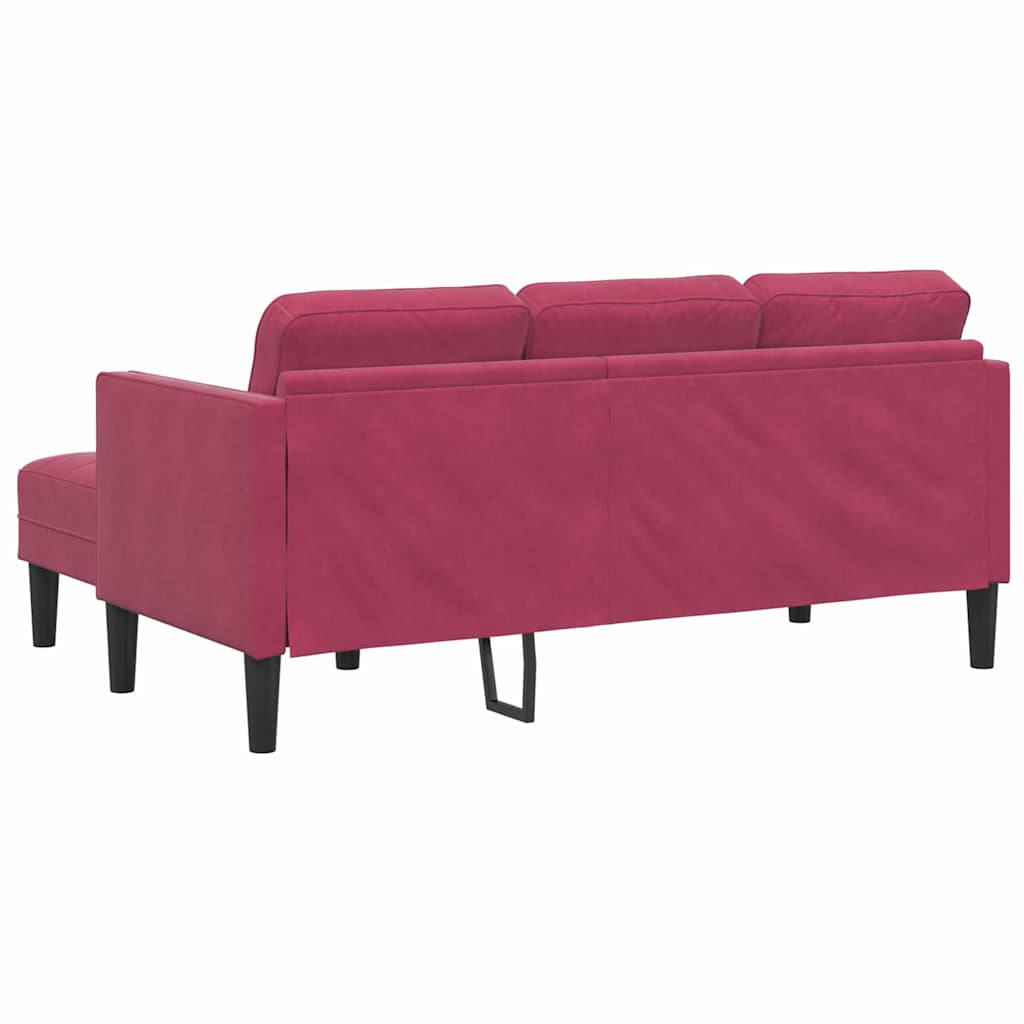 Set sofe s jastukom 2 pcs Vinska crvena Poliester