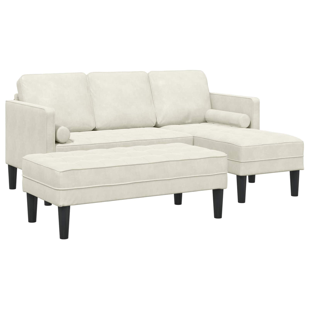 Set sofe s jastukom 2 pcs Krema Poliester