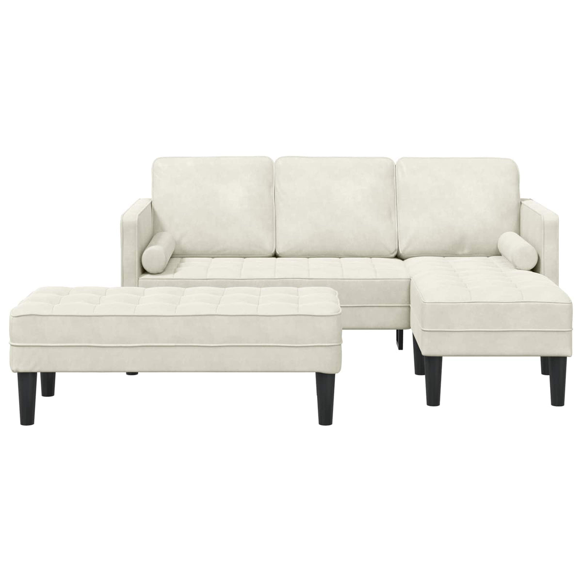 Set sofe s jastukom 2 pcs Krema Poliester
