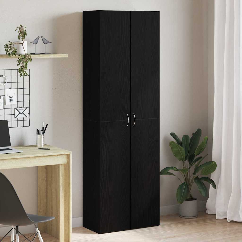 Uredski ormar Crni hrast 60 x 32 x 190 cm Konstruirano drvo