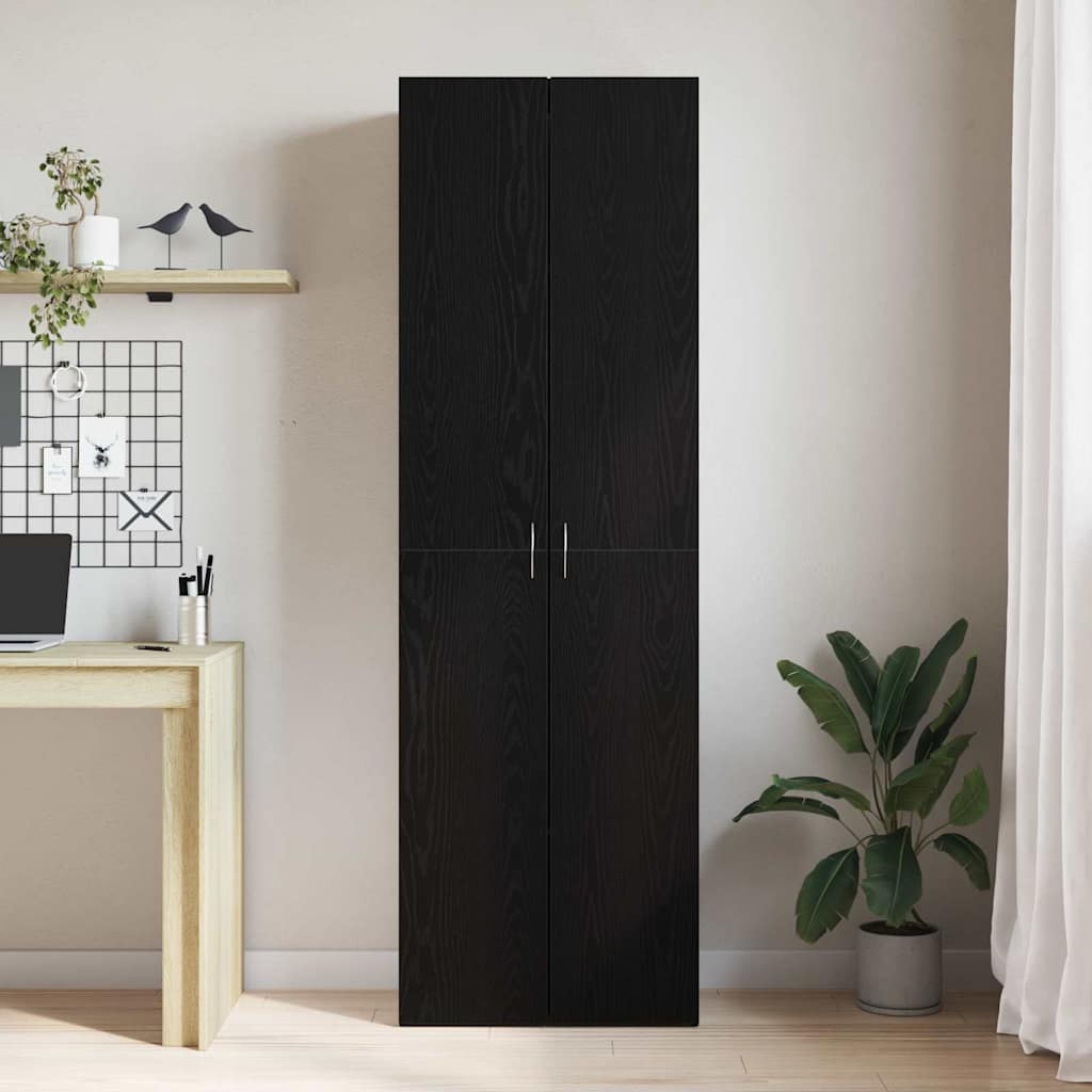 Uredski ormar Crni hrast 60 x 32 x 190 cm Konstruirano drvo