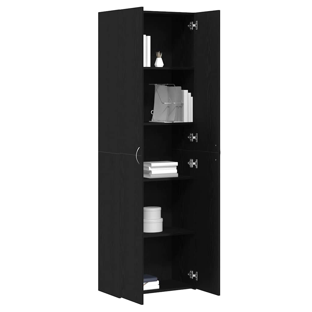 Uredski ormar Crni hrast 60 x 32 x 190 cm Konstruirano drvo