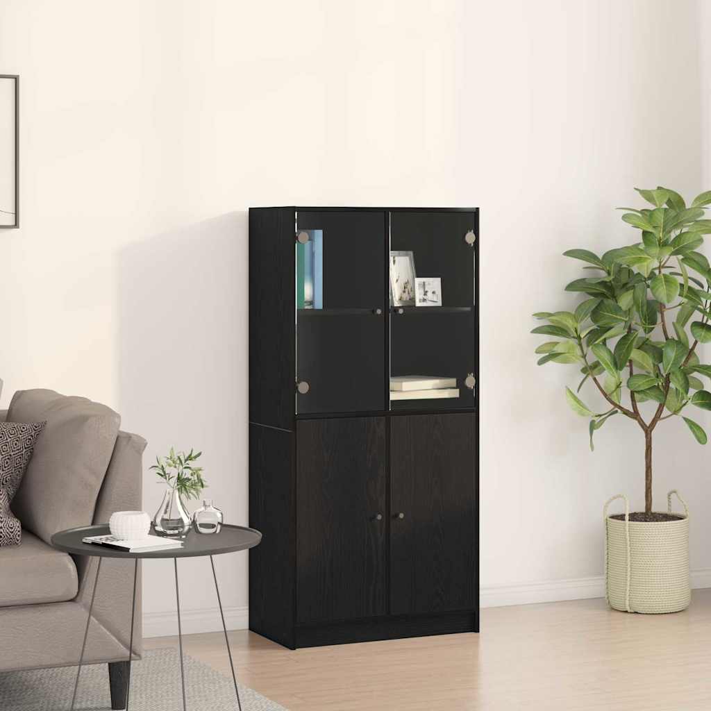 Highboard Crni hrast 68 x 37 x 142 cm