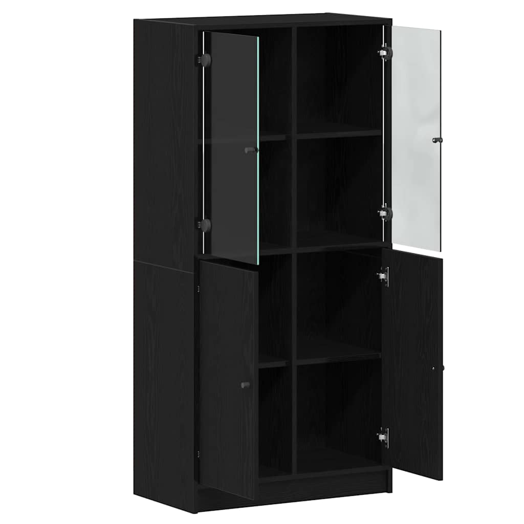 Highboard Crni hrast 68 x 37 x 142 cm