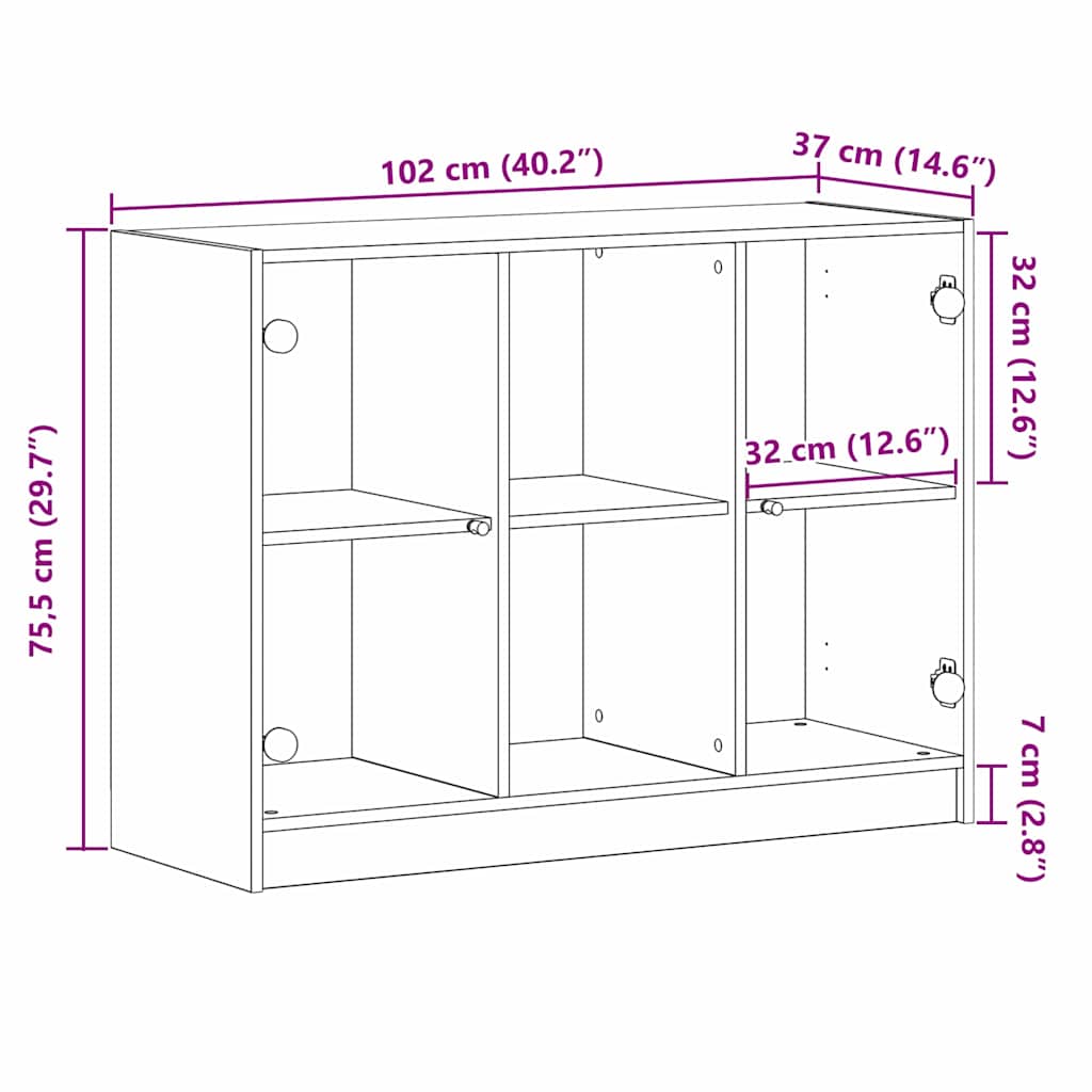 Kreveta Crni hrast 100 x 37 x 75.5 cm