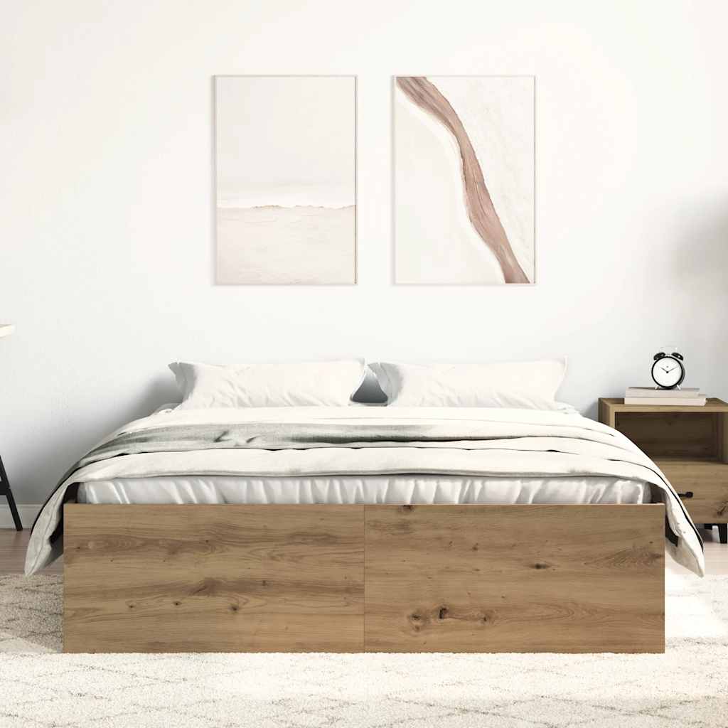 Okvir kreveta bez madraca 135x190 cm konstruirano drvo