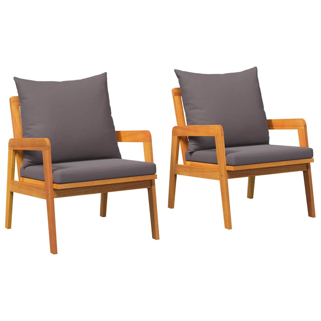 Vrtna stolica 2 Komad Prirodna nafta 65 x 59,5 x 72 cm