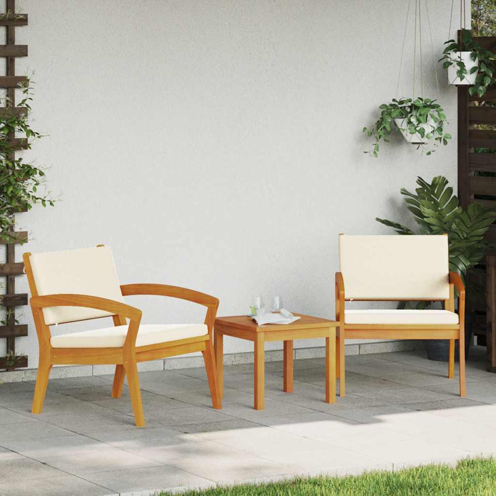 Bistro set s jastukom 3 pcs Smeđa Poliester