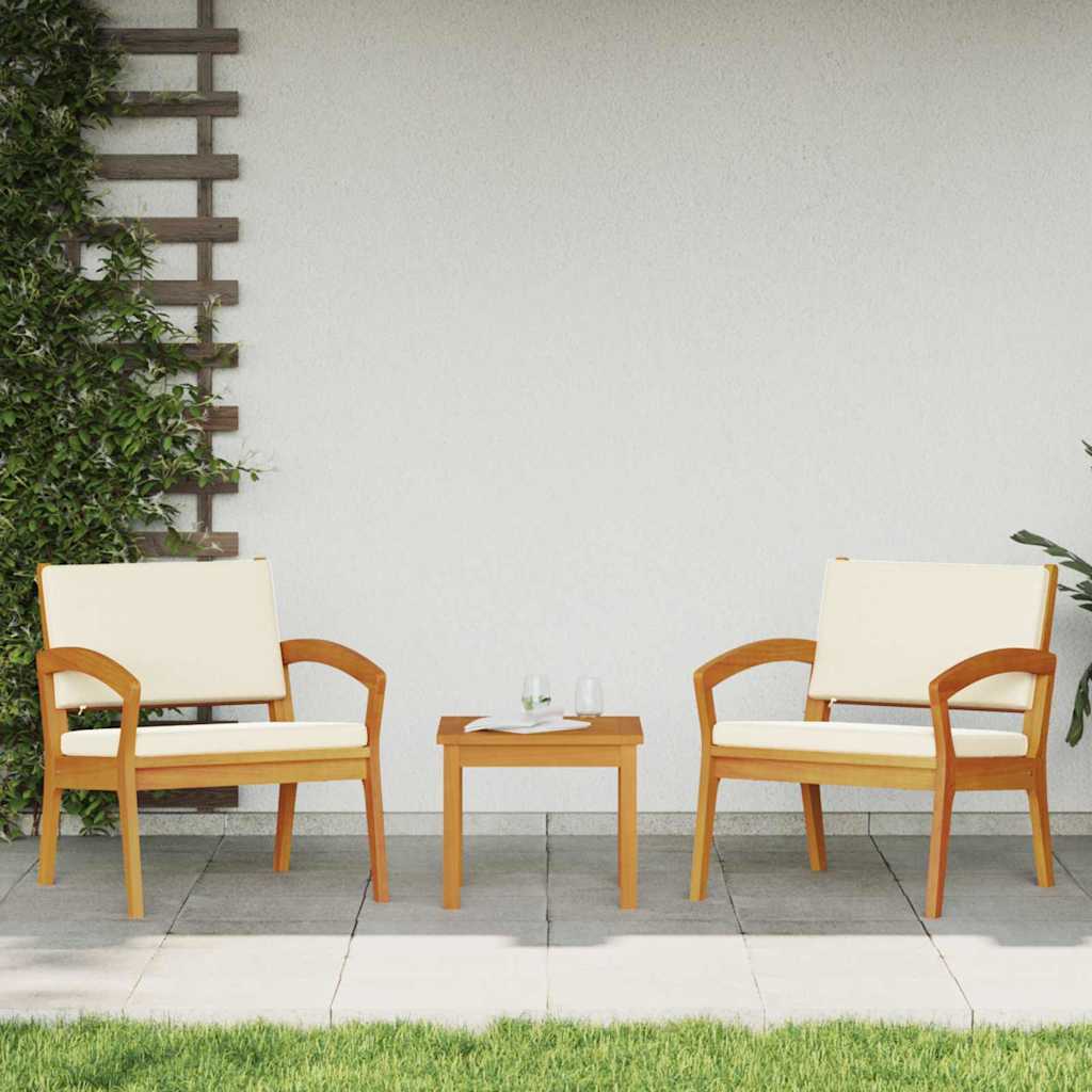 Bistro set s jastukom 3 pcs Smeđa Poliester