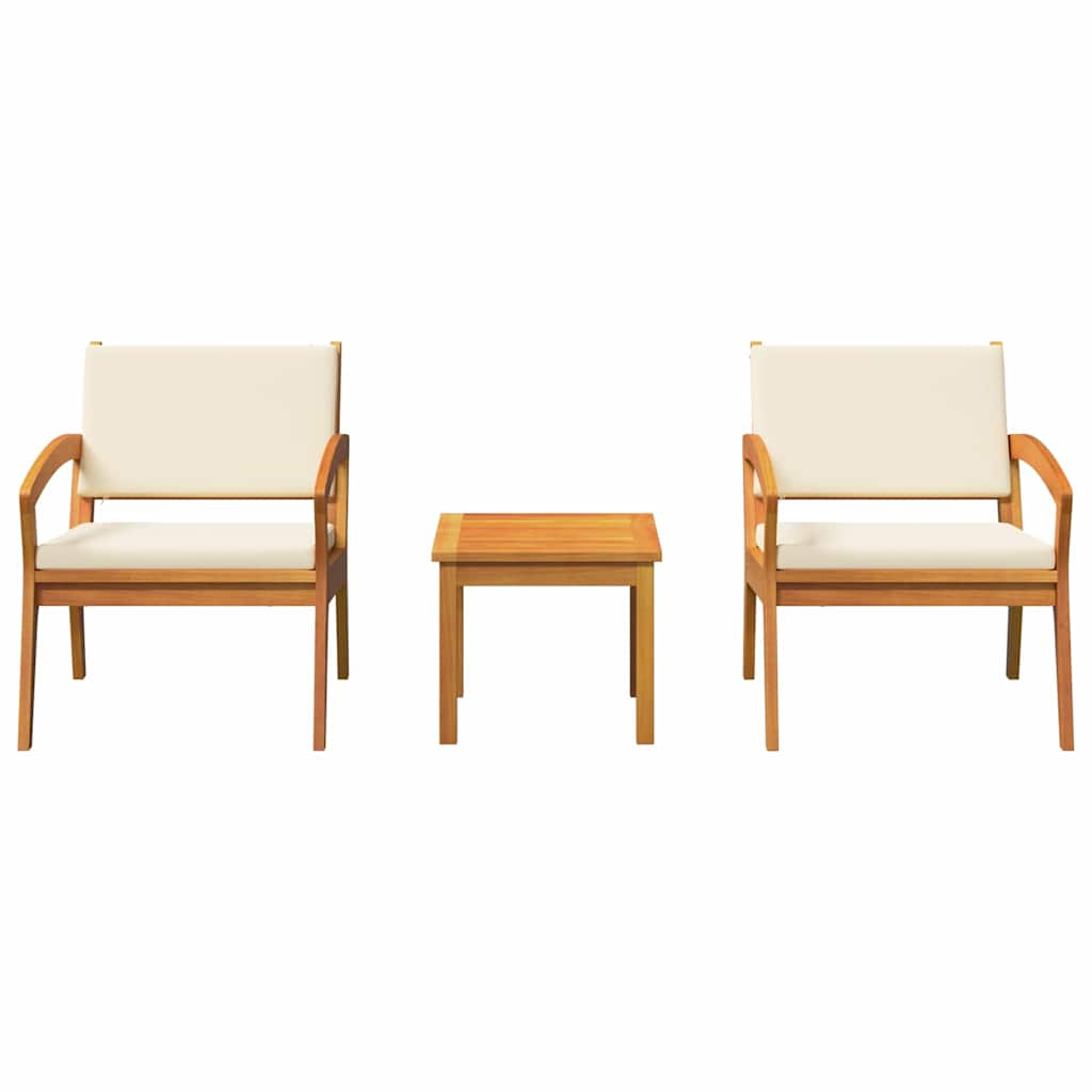 Bistro set s jastukom 3 pcs Smeđa Poliester