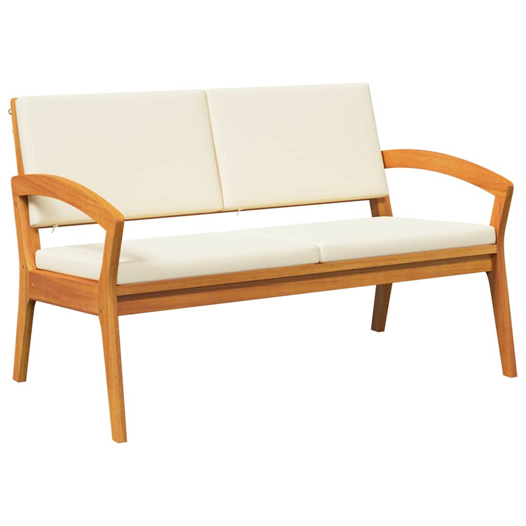 Bistro set s jastukom 2 pcs Prirodna nafta Čvrsto drvo akacije