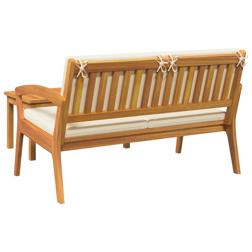 Bistro set s jastukom 2 pcs Prirodna nafta Čvrsto drvo akacije