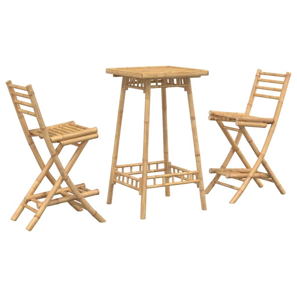 3-dijelni vanjski barski set, sklopivi bambus