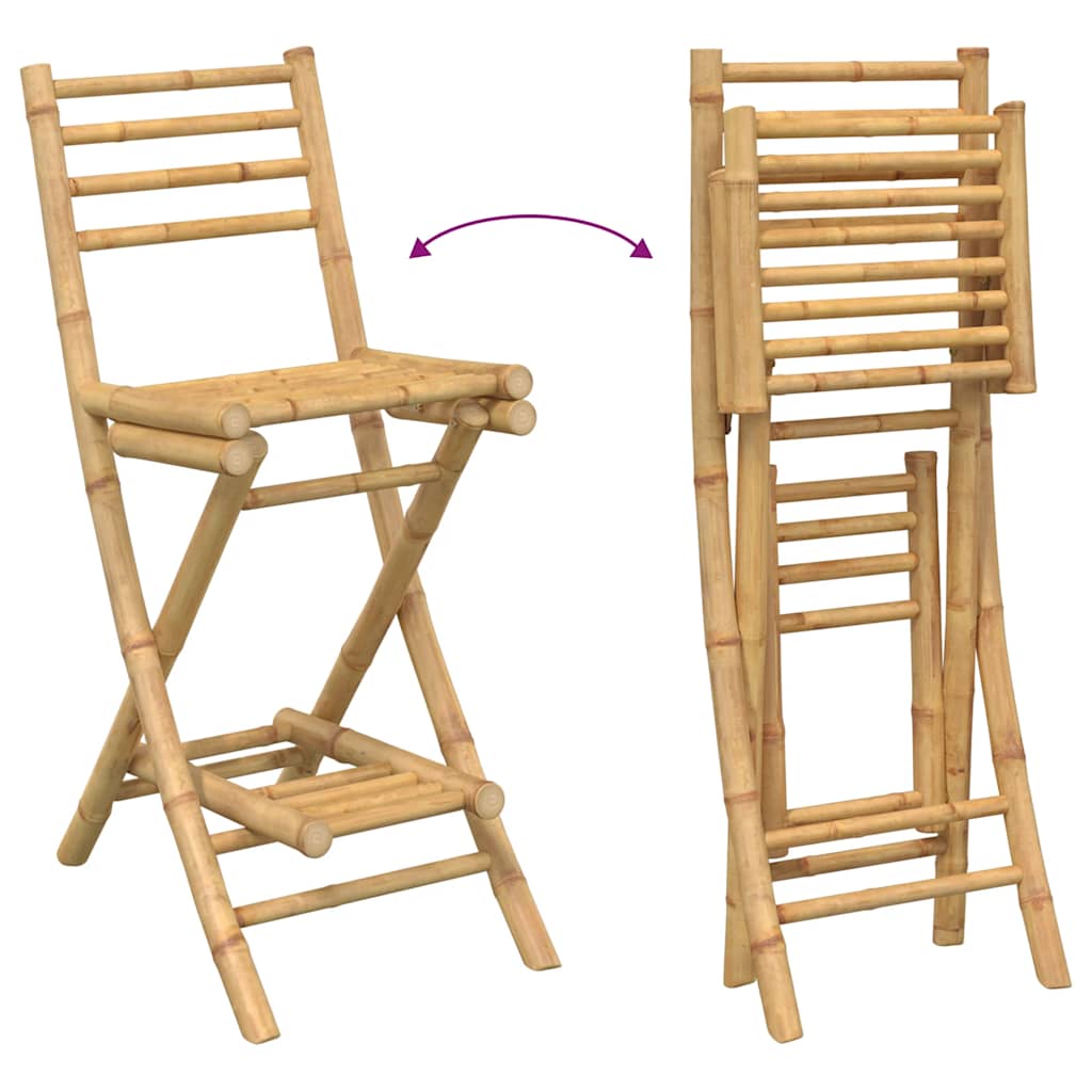3-dijelni vanjski barski set, sklopivi bambus