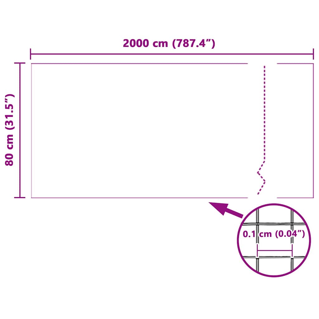 Mreža protiv insekata Bijelo 80 x 2000 cm Stakloplastika