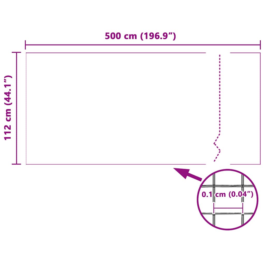 Mreža protiv insekata Bijelo 112 x 500 cm Stakloplastika