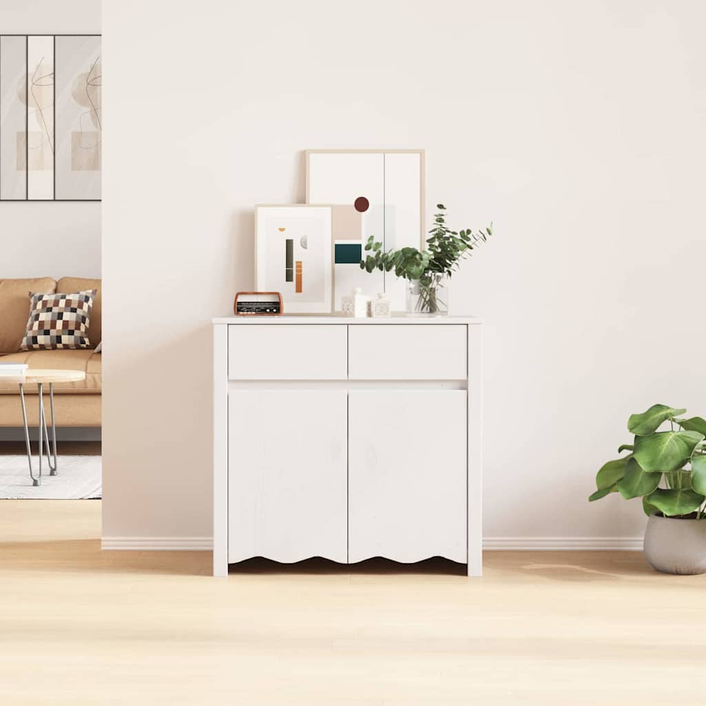 Kreveta Drammen Bijelo 79 x 43 x 75.5 cm Čvrsto borovo drvo