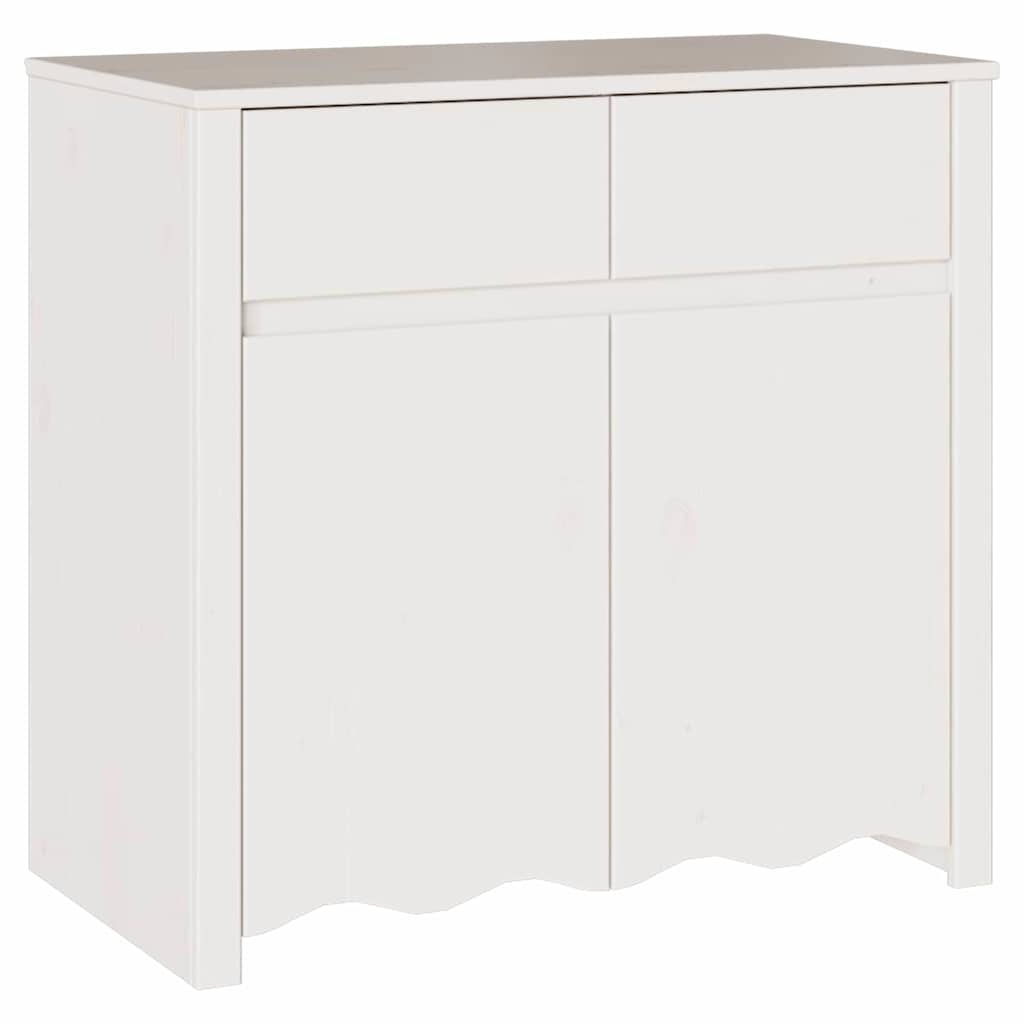 Kreveta Drammen Bijelo 79 x 43 x 75.5 cm Čvrsto borovo drvo