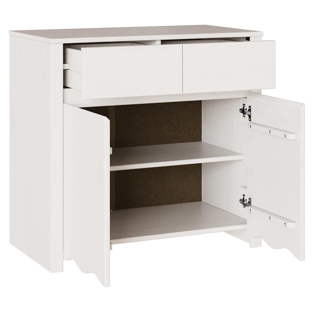 Kreveta Drammen Bijelo 79 x 43 x 75.5 cm Čvrsto borovo drvo