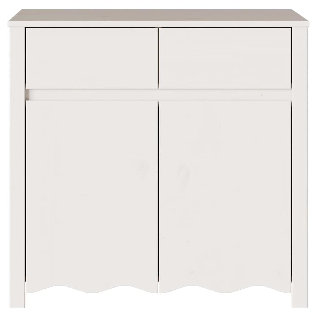 Kreveta Drammen Bijelo 79 x 43 x 75.5 cm Čvrsto borovo drvo