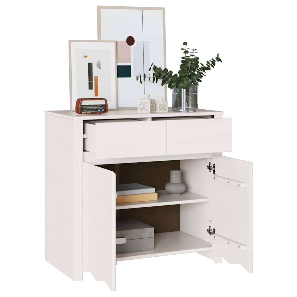 Kreveta Drammen Bijelo 79 x 43 x 75.5 cm Čvrsto borovo drvo