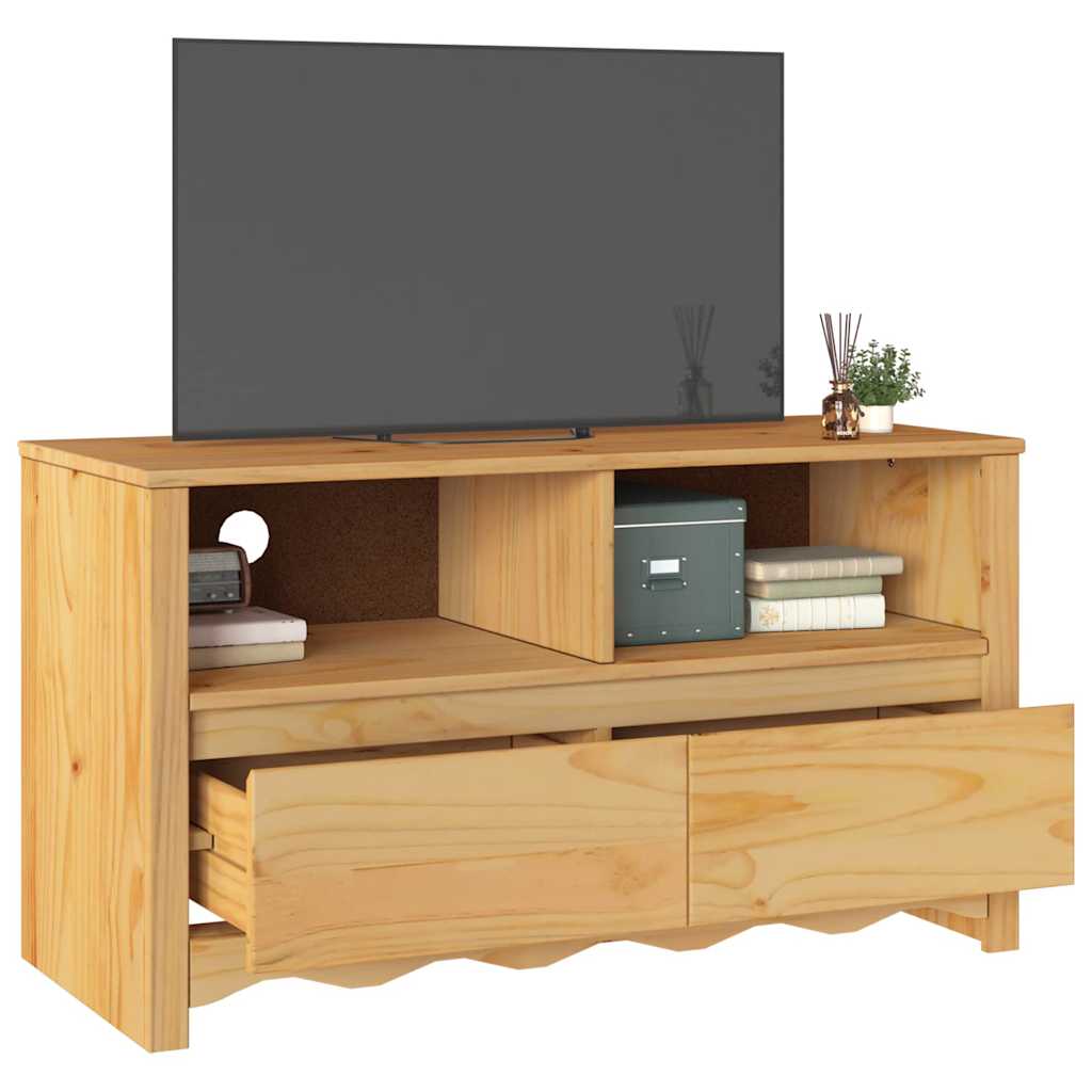 TV ormar Drammen Boja hrasta 99 x 43 x 55 cm Čvrsto borovo drvo