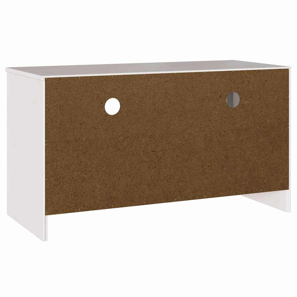 TV ormar Drammen Bijelo 99 x 43 x 55 cm Čvrsto borovo drvo