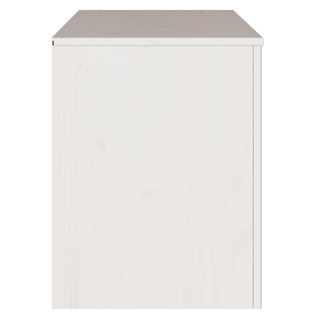 TV ormar Drammen Bijelo 99 x 43 x 55 cm Čvrsto borovo drvo