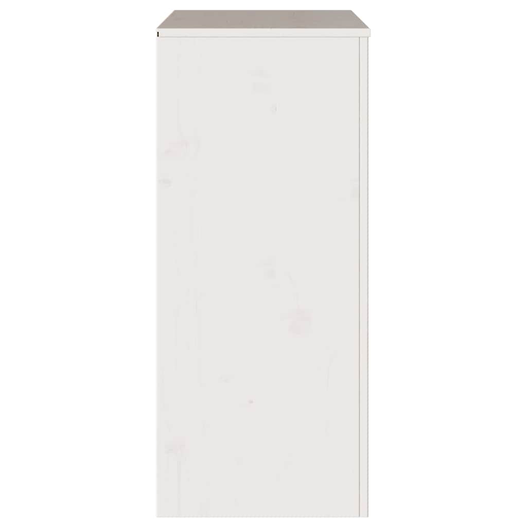 Komoda Drammen Bijelo 76,5 x 40 x 91 cm Čvrsto borovo drvo
