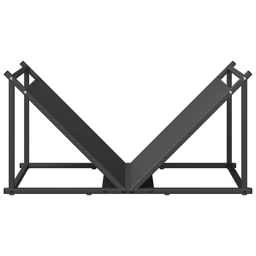 Stalak za drva crni 70x43x34,5 cm hladno valjani čelik