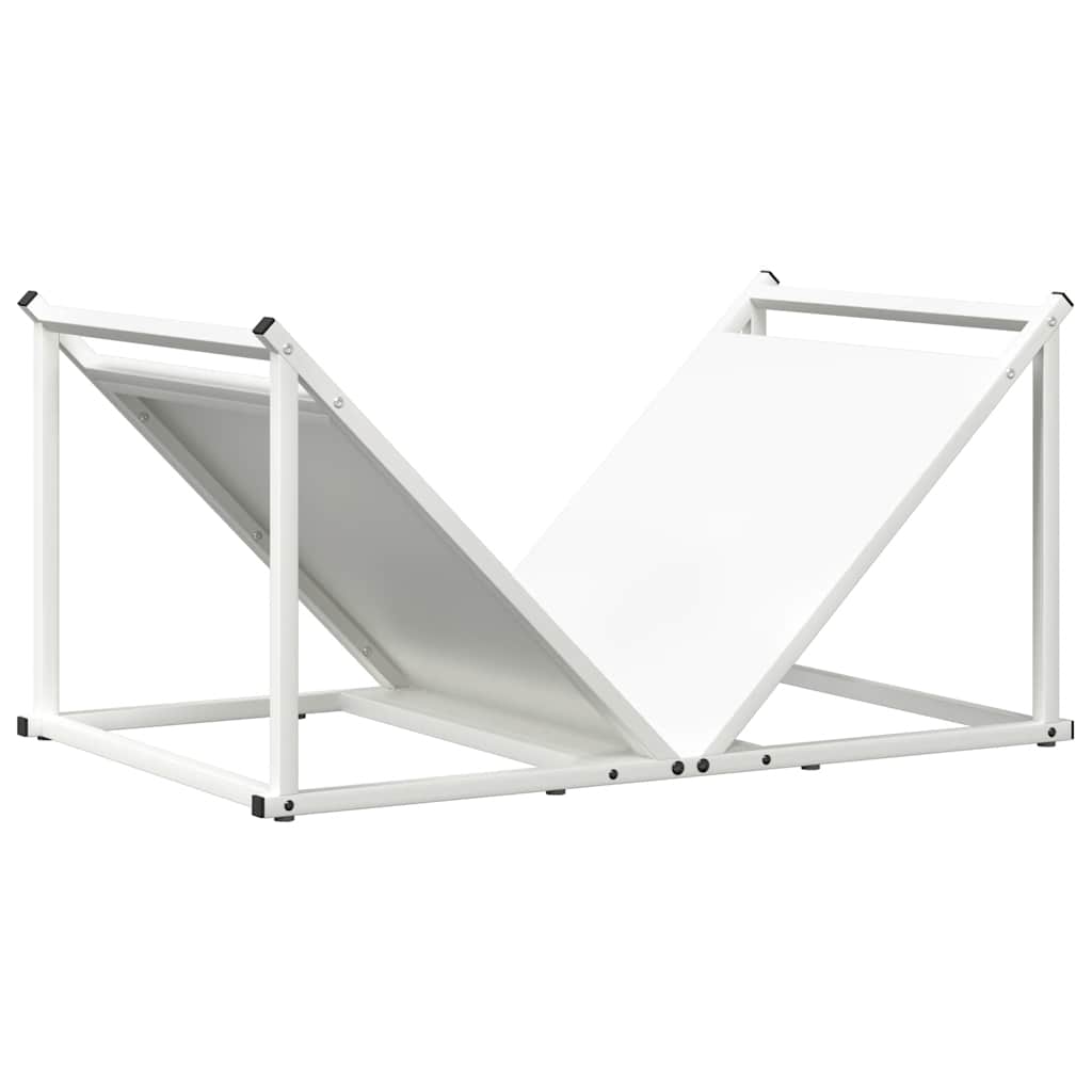 Stalak za drva bijela 70x43x34,5 cm hladno valjani čelik