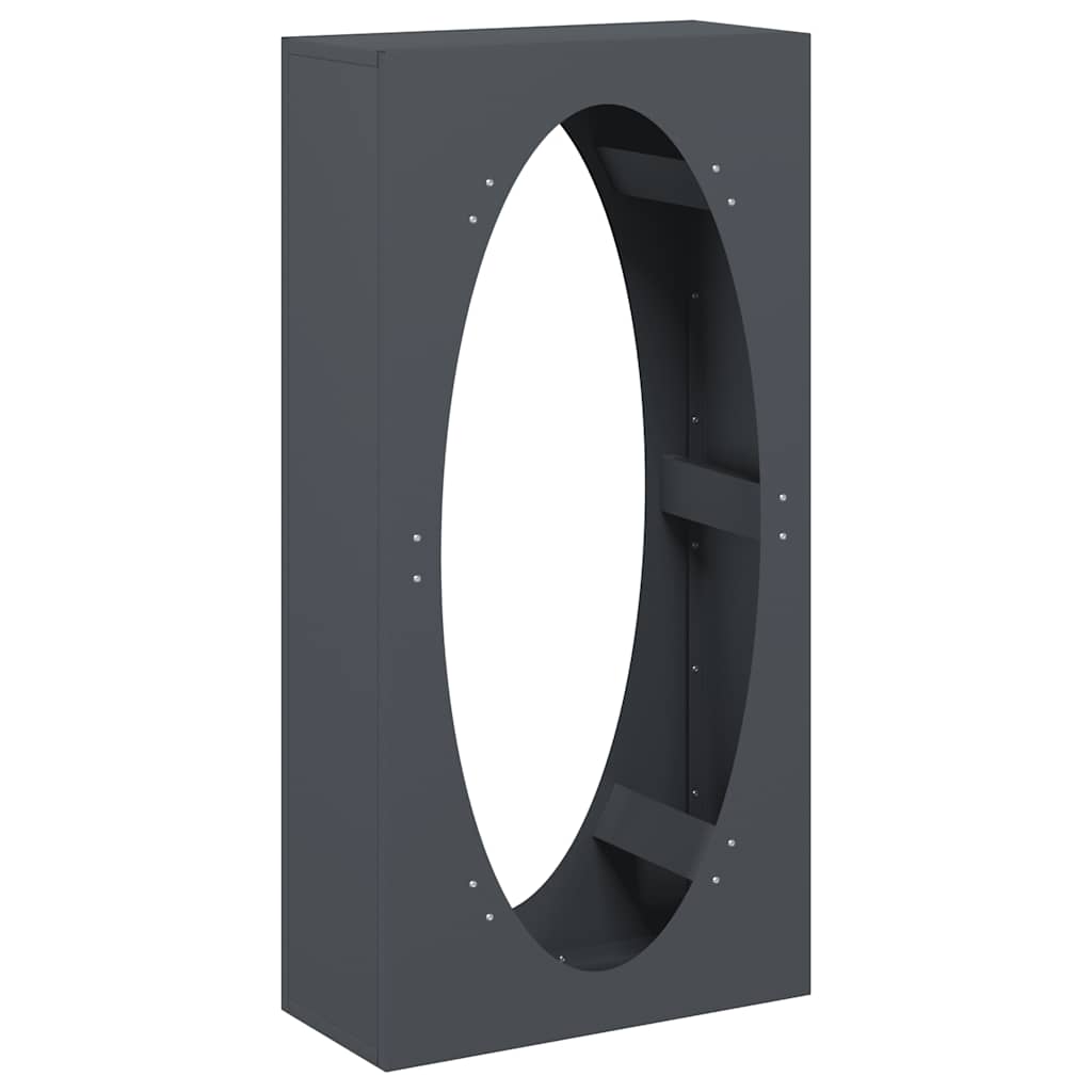 Stalak za drva antracit 50x23x100 cm hladno valjani čelik