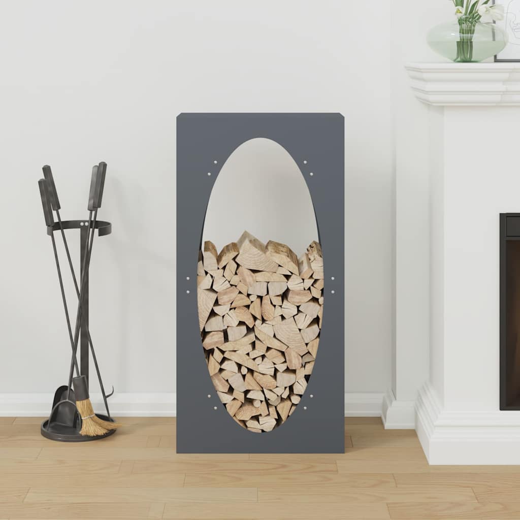 Stalak za drva antracit 50x23x100 cm hladno valjani čelik