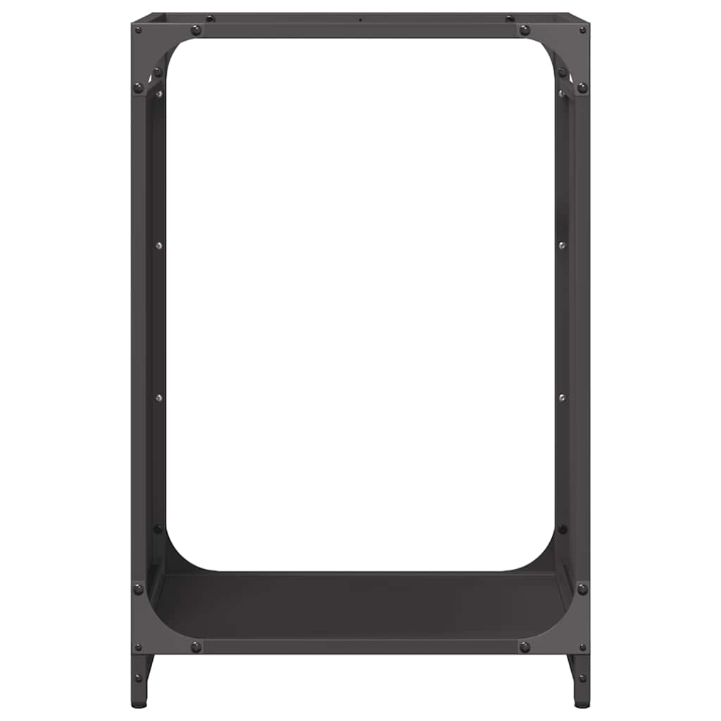 Stalak za drva crni 44x28x65 cm hladno valjani čelik