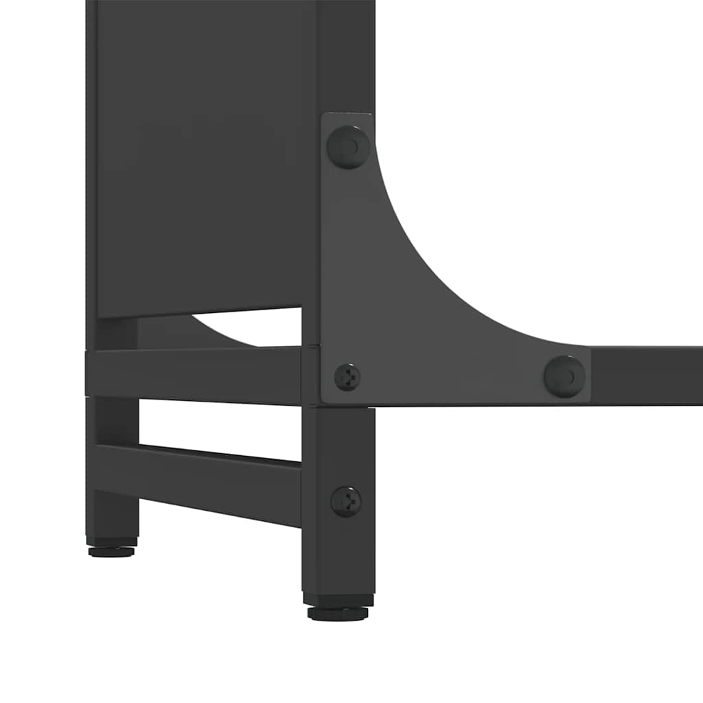 Stalak za drva crni 60x28x65 cm hladno valjani čelik