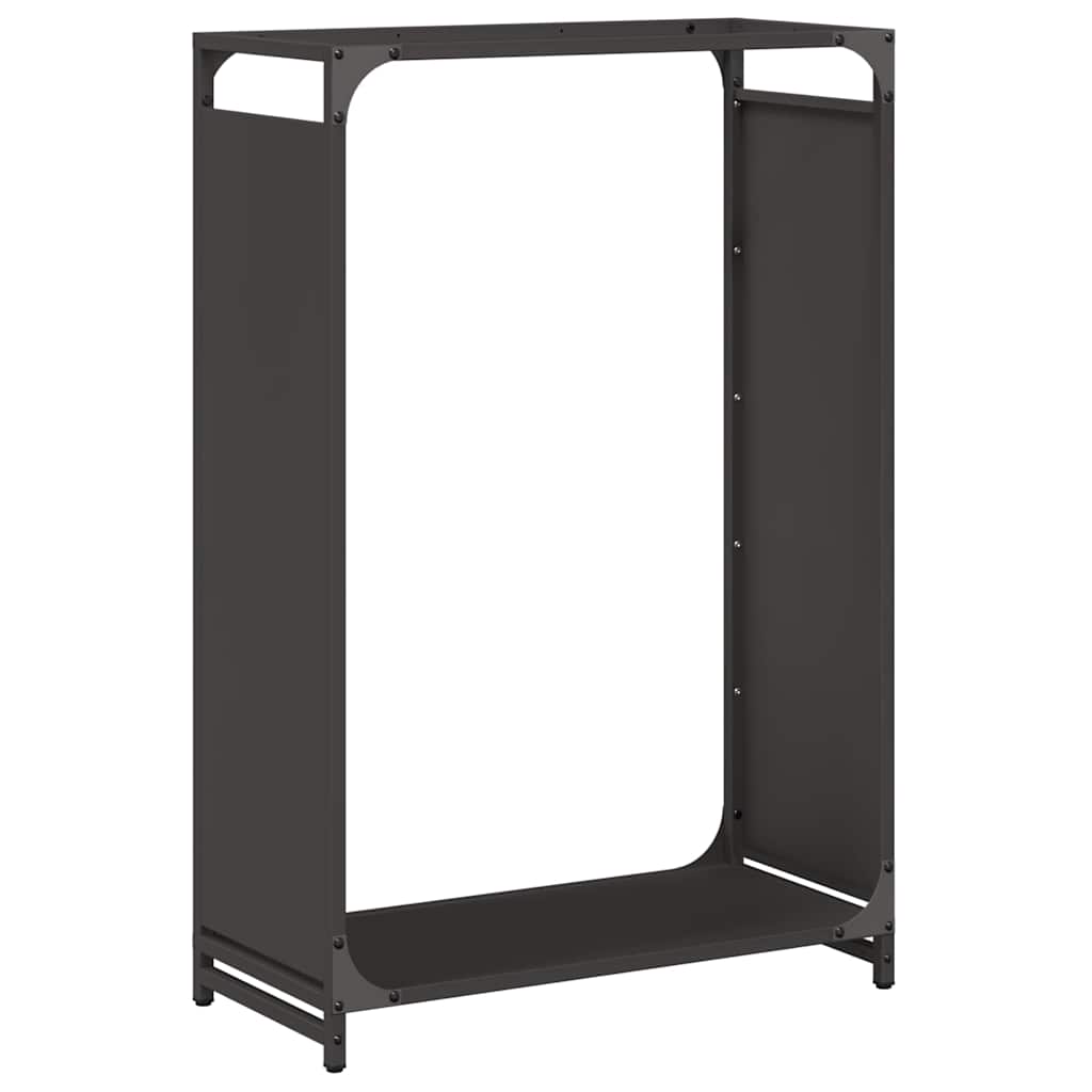 Stalak za drva crni 60x28x90 cm Hladno valjani čelik