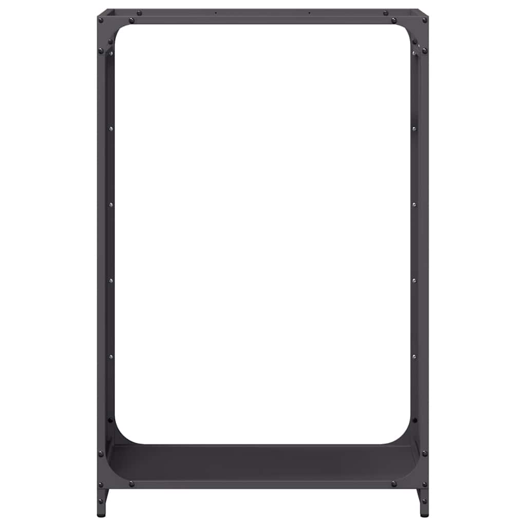 Stalak za drva crni 60x28x90 cm Hladno valjani čelik