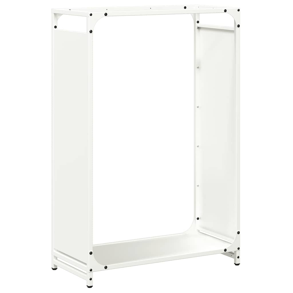 Stalak za drva bijeli 60x28x90 cm Hladno valjani čelik
