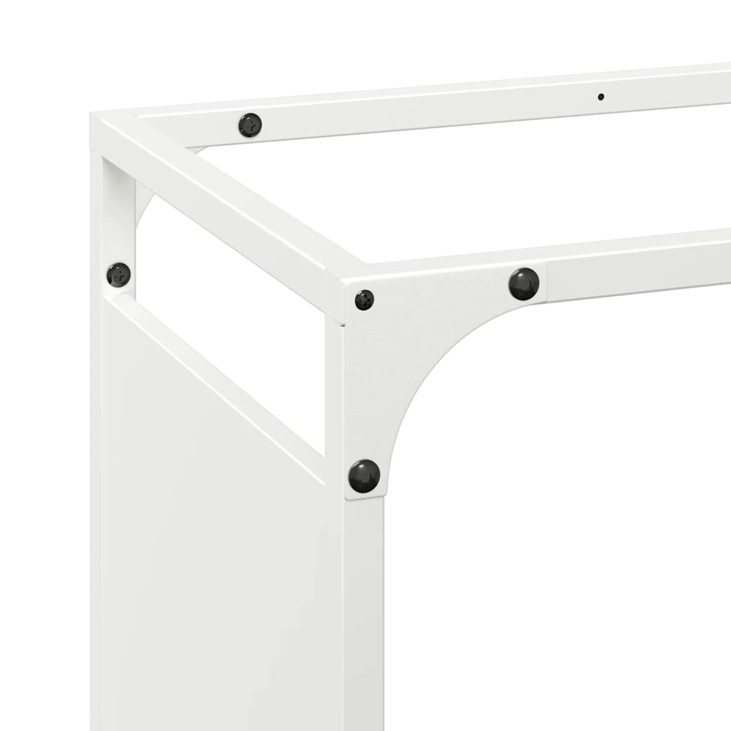Stalak za drva bijeli 60x28x90 cm Hladno valjani čelik