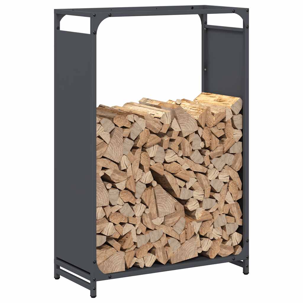 Stalak za drva antracit 60x28x90 cm Hladno valjani čelik