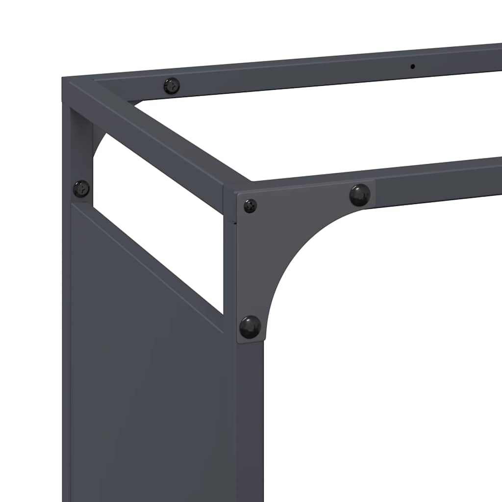 Stalak za drva antracit 60x28x90 cm Hladno valjani čelik