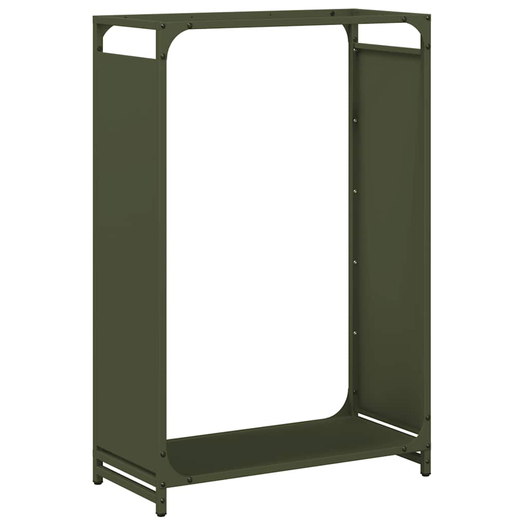 Stalak za drva za ogrjev Maslinasto zelena 60x28x90 cm