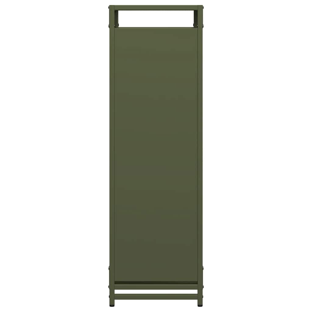 Stalak za drva za ogrjev Maslinasto zelena 60x28x90 cm