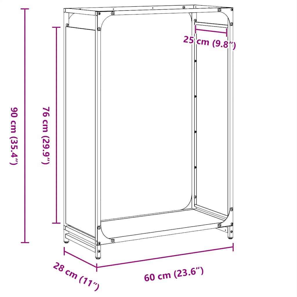 Stalak za drva za ogrjev Maslinasto zelena 60x28x90 cm