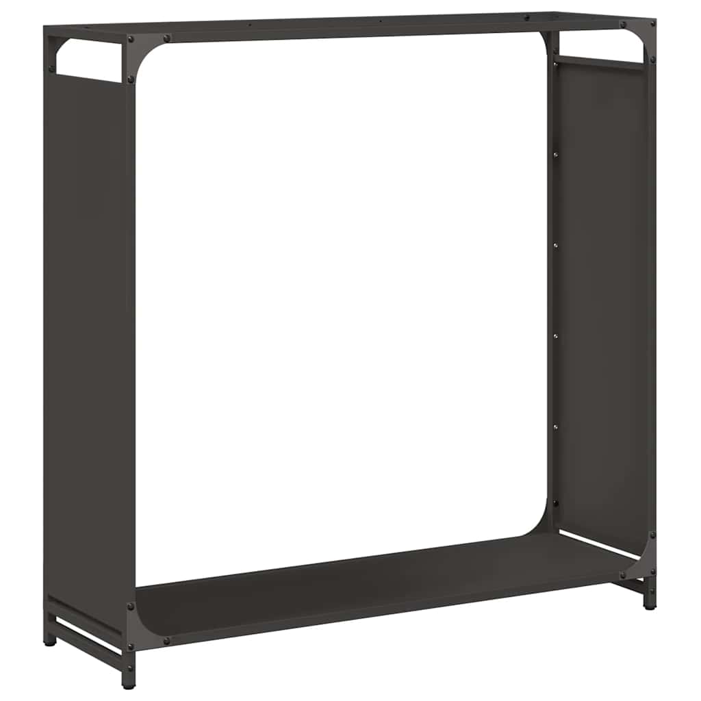 Stalak za drva crni 90x28x90 cm Hladno valjani čelik